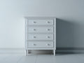 Cassettiera - Legno-MDF - 78x42x108 cm - Bianco perla - Stile classico elegante