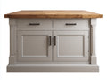 Credenza - Legno-Metallo - 121x49x91 cm - Tortora-Rovere naturale - Stile classico contemporaneo