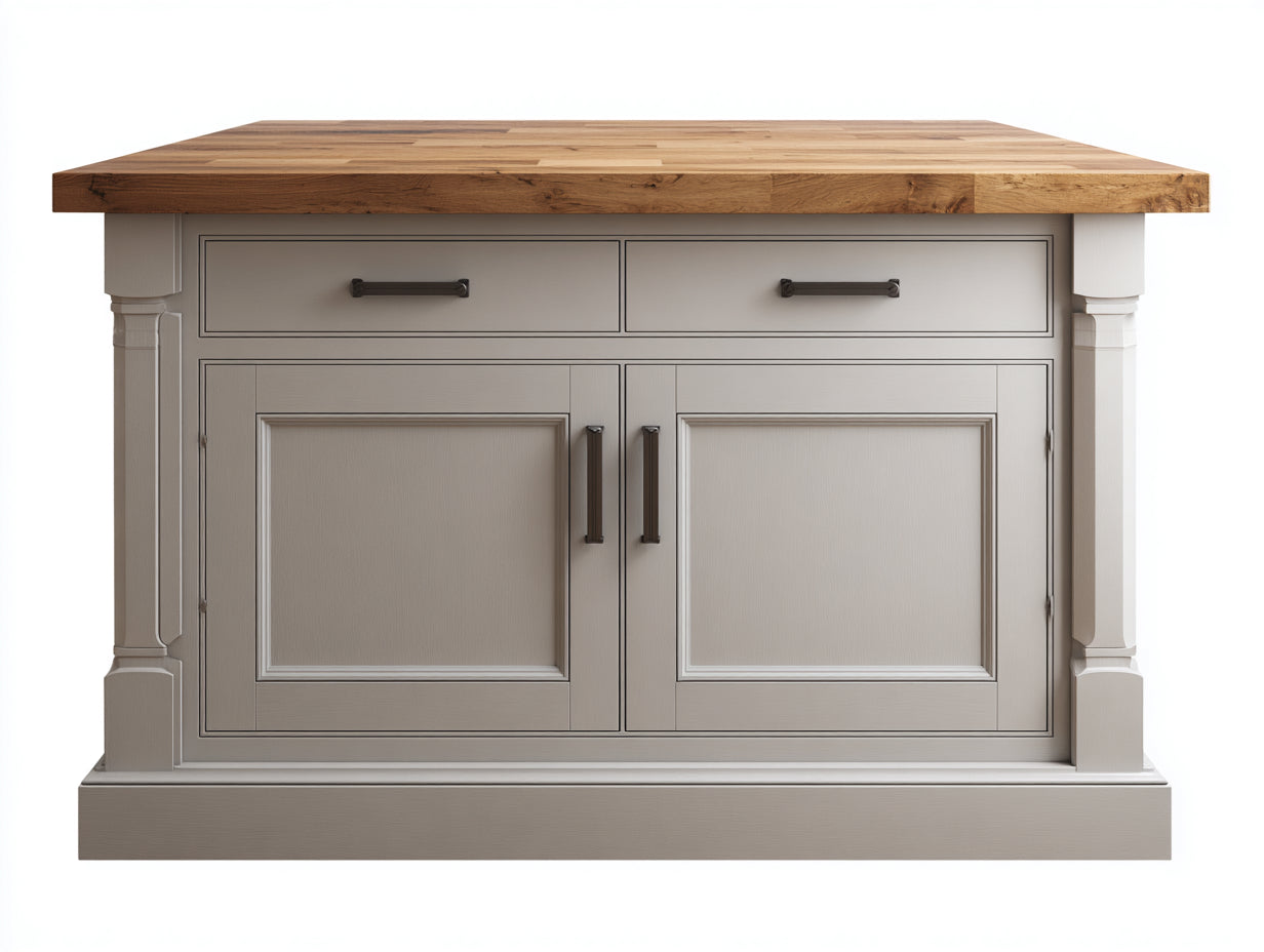 Credenza - Legno-Metallo - 121x49x91 cm - Tortora-Rovere naturale - Stile classico contemporaneo