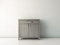 Credenza - Legno ingegnerizzato-Metallo - 76x38x85 cm - Tortora-Rovere grigio - Stile moderno
