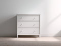 Cassettiera - Legno-MDF - 92x43x91 cm - Bianco caldo - Stile nordico essenziale